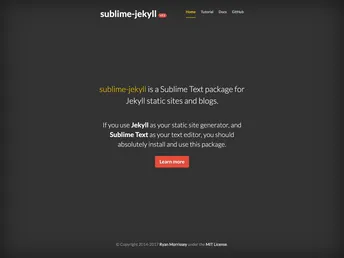 Sublime Jekyll screenshot