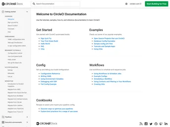 Circleci Docs screenshot