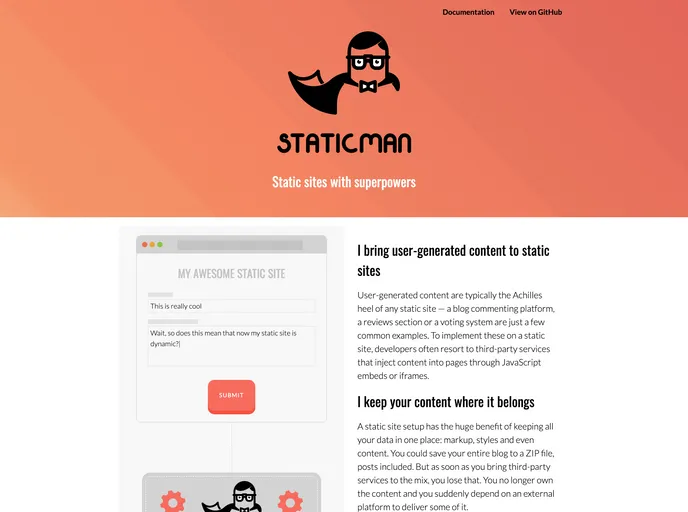 Staticman screenshot