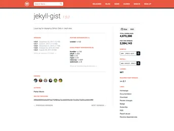 Jekyll Gist screenshot