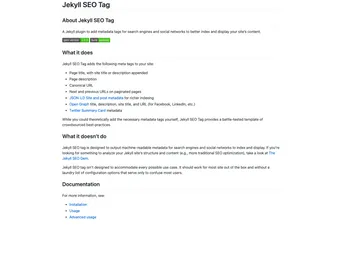 Jekyll Seo Tag screenshot