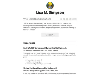 Resume Template screenshot