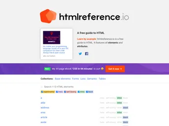 Html Reference screenshot