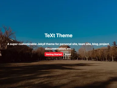 Jekyll TeXt Theme screenshot