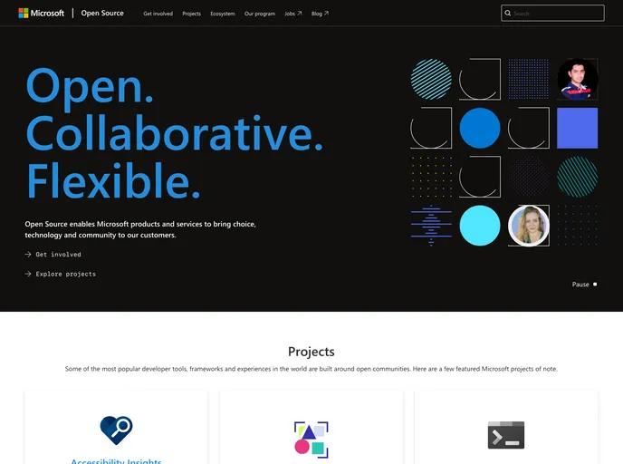 Opensource.microsoft.com screenshot