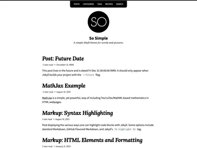 So Simple Theme screenshot