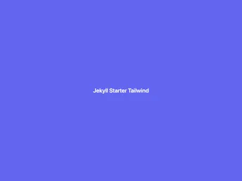 Jekyll Starter Tailwind screenshot