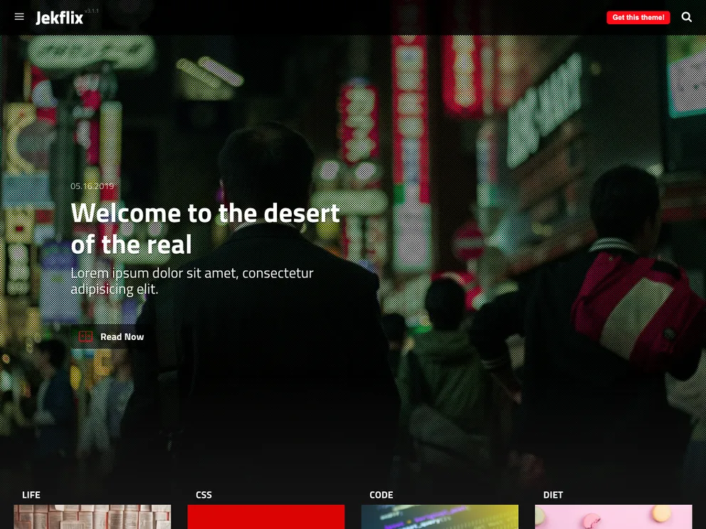 Jekflix Template screenshot