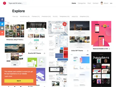 Template Pintereso Bootstrap Jekyll screenshot